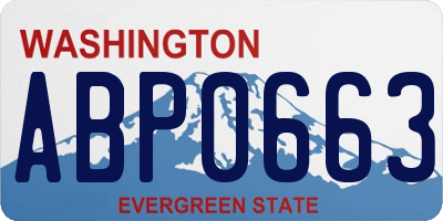 WA license plate ABP0663