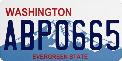 WA license plate ABP0665