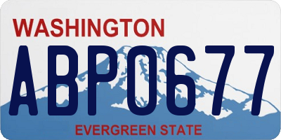 WA license plate ABP0677