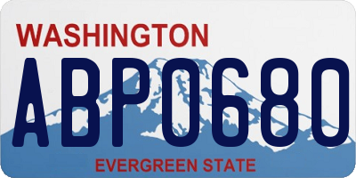 WA license plate ABP0680