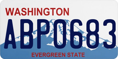 WA license plate ABP0683