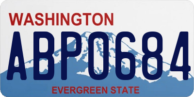 WA license plate ABP0684