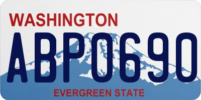 WA license plate ABP0690
