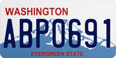 WA license plate ABP0691