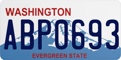 WA license plate ABP0693