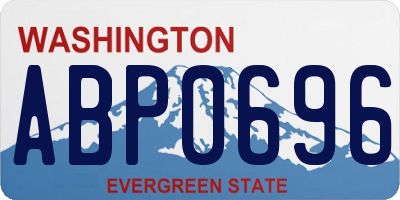 WA license plate ABP0696