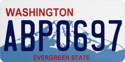 WA license plate ABP0697