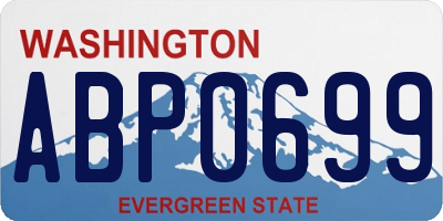 WA license plate ABP0699