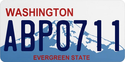 WA license plate ABP0711