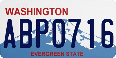 WA license plate ABP0716