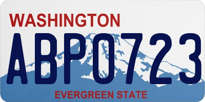 WA license plate ABP0723