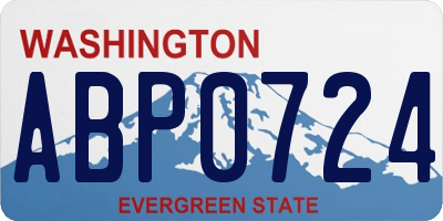 WA license plate ABP0724