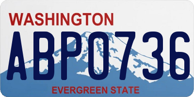 WA license plate ABP0736