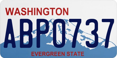 WA license plate ABP0737