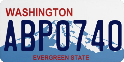 WA license plate ABP0740