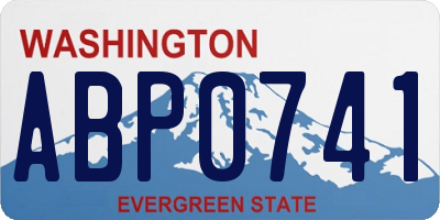 WA license plate ABP0741