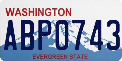 WA license plate ABP0743