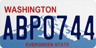 WA license plate ABP0744