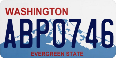 WA license plate ABP0746