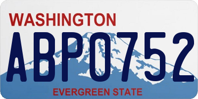WA license plate ABP0752