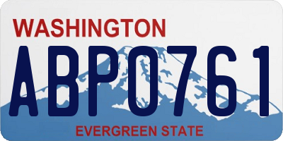 WA license plate ABP0761