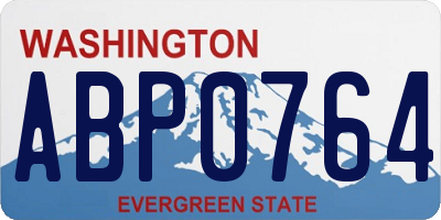 WA license plate ABP0764