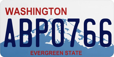 WA license plate ABP0766