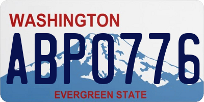 WA license plate ABP0776