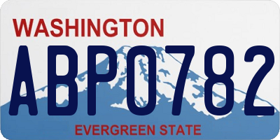 WA license plate ABP0782