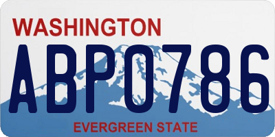 WA license plate ABP0786