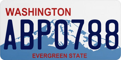 WA license plate ABP0788
