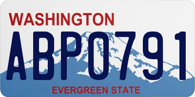 WA license plate ABP0791