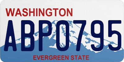 WA license plate ABP0795