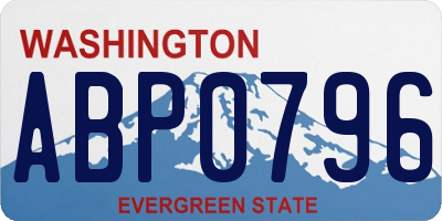WA license plate ABP0796