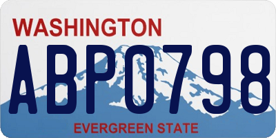 WA license plate ABP0798