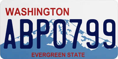 WA license plate ABP0799