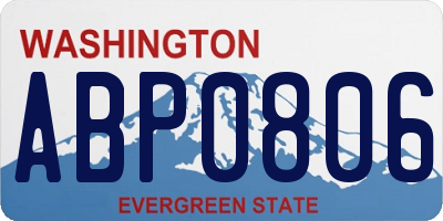 WA license plate ABP0806