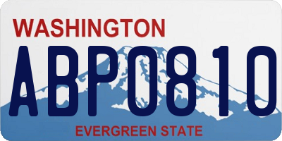WA license plate ABP0810