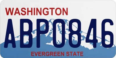 WA license plate ABP0846