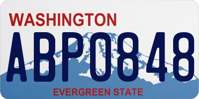 WA license plate ABP0848