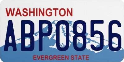 WA license plate ABP0856