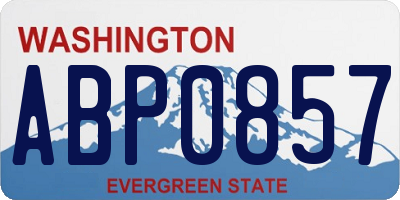WA license plate ABP0857