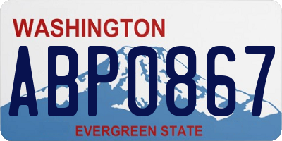 WA license plate ABP0867