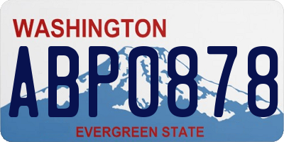WA license plate ABP0878