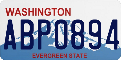 WA license plate ABP0894