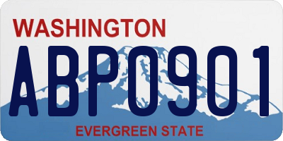 WA license plate ABP0901