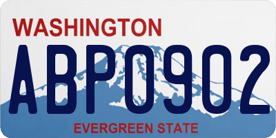 WA license plate ABP0902