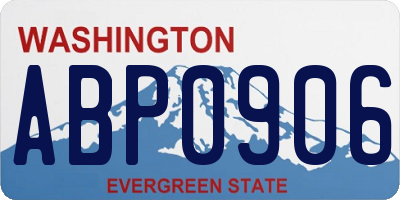WA license plate ABP0906