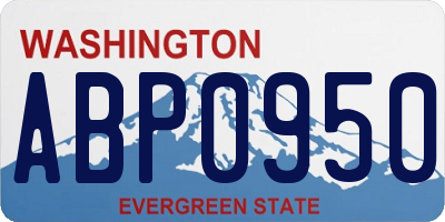 WA license plate ABP0950