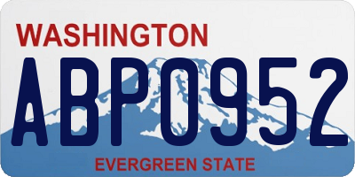 WA license plate ABP0952